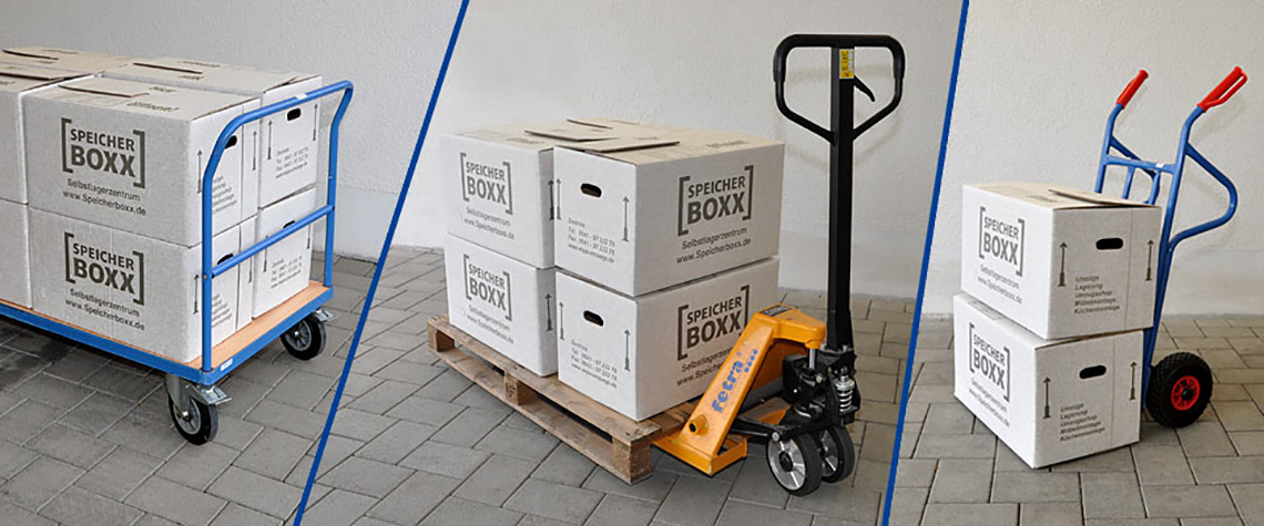 StockageBOXX Saarland - Des aides au transport gratuites et des monte-charges modern
